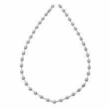 Virágmintás ezüst nyakék – kifekvős