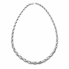   Vésett ezüst nyakék – középen szélesebb kialakítással