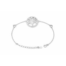 Anker szemű ezüst karlánc életfa medállal és cirkóniával