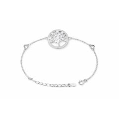   Anker szemű ezüst karlánc életfa medállal és cirkóniával