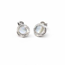 Holdfény csomó ezüst fülbevaló