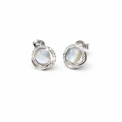 Holdfény csomó ezüst fülbevaló