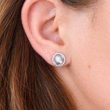 Holdfény csomó ezüst fülbevaló