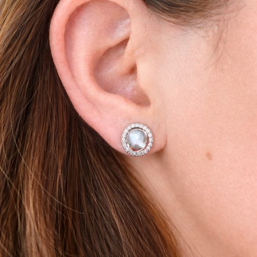 Holdfény csomó ezüst fülbevaló