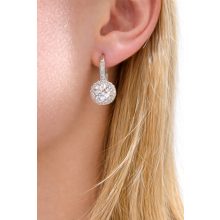 Dupla fény – ezüst cirkónia fülbevaló 8 mm-es kővel