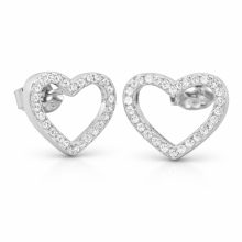Szív ragyogás – ezüst fülbevaló 10 mm