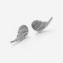 Angyalszárny Vésett Ezüst Fülbevaló – beszúrós (17 mm)