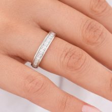 Chloe Csillogás ezüst karika gyűrű cirkónia kövekkel