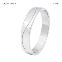 Szívvonal Férfi Karikagyűrű – 925 Ezüst, 5 mm