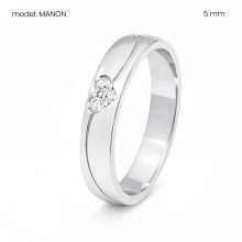 Cirkónia Köves Szív Motívumos Ezüst Karikagyűrű – 5 mm