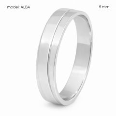 Hullámvonal Férfi Karikagyűrű–925 Ezüst, 5_mm