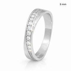 Cirkónia Köves Ezüst Karikagyűrű – 5 mm