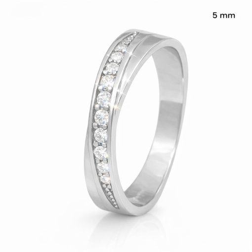 Cirkónia Köves Ezüst Karikagyűrű – 5 mm